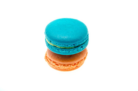 French Macarons on the white backgroundの写真素材