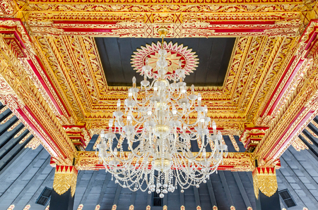 Detail Decoration of Kraton palace in Yogyakarta, Java island, Indonesiaのeditorial素材
