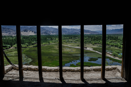 Beatuiful landscape view of Shey Palace in Ladakh region, Leh, India.のeditorial素材