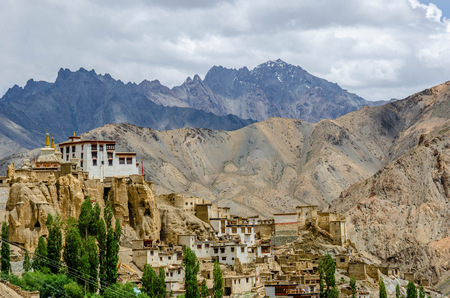Lamayuru Gompa is a Tibetan Buddhism monastery of Ladakh region, Leh district, Jammu and Kashmir state, India.の写真素材