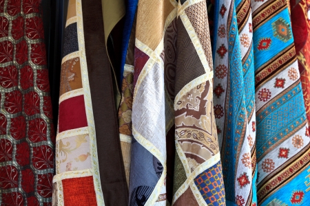 Turkish rugs for sale in the Grand Bazaar, Istanbulの写真素材