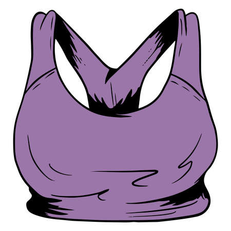 Top for fitness. Tracksuit upper. For fitness and yoga classes. Cartoon style. Illustration for design and decoration.のイラスト素材