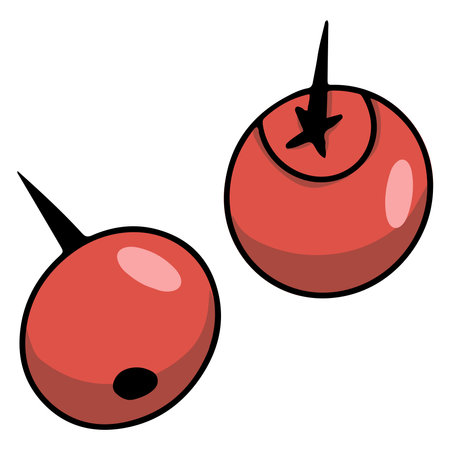 Berries. Edible berries. Healthy berries. Cartoon style. Illustration for design and decoration.のイラスト素材