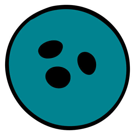 Bowling balls. Two balls. Required for bowling. Bowling Club. Cartoon style. Illustration for design and decoration.のイラスト素材