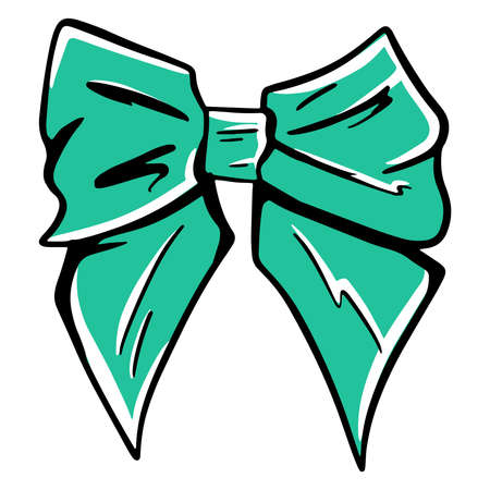 Men's Tie. The bow tie. Classic style. Tailpiece for a suit. Cartoon style. Vector illustration for design and decoration.のイラスト素材