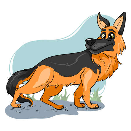 Vector illustration funny dog thoroughbred on a white backgroundのイラスト素材