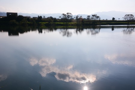 Chikugo River Japan Fukuoka Asakura-cityの写真素材