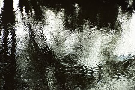 Abstract shaping of a pondの写真素材