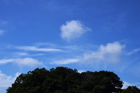 Blue sky backgroundの写真素材