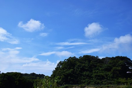 Blue sky backgroundの写真素材