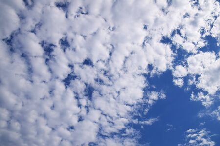 Blue sky and white cloudsの写真素材