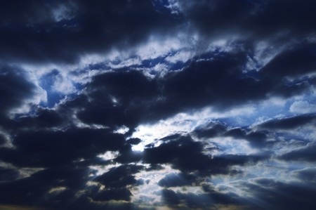 Sun and clouds and abstraction of natureの写真素材