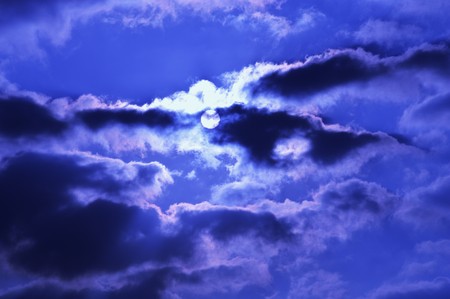 Sun and clouds and abstraction of natureの写真素材