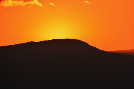 Spectacle of the sunset glowの写真素材