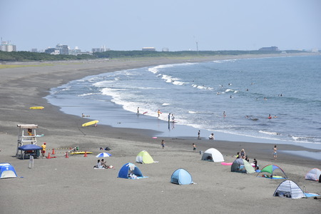 The Spectacle of the Beach of Midsummer of Japan.のeditorial素材
