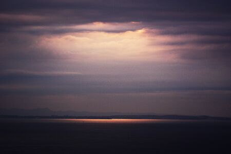The sunrise and the angel ladderの写真素材