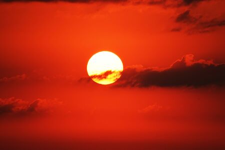 Sunrise sun and clouds