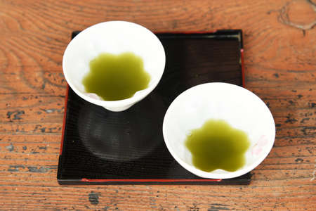 Scenery of Japanese tea plantations, Awagatake, Kakegawa City, Shizuoka Prefecture.の写真素材