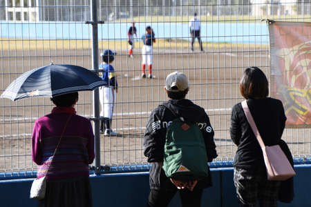 A scene of the little league baseball.