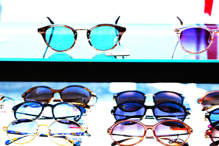 Making new glasses at an eyeglass store.の写真素材