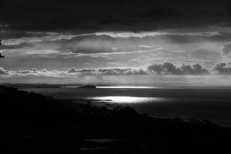 Clouds at dawn. Natural landscape background material.の写真素材