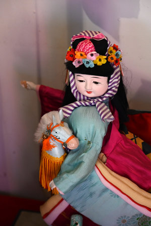 Japan Tourism - Hinamatsuri (Doll's Festival). Various Hina dolls are displayed on Hinamatsuri, a festival to pray for the growth and happiness of girls.の写真素材