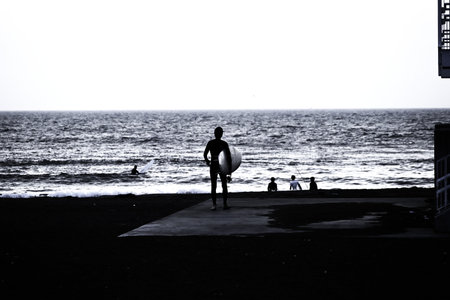 Beach scene. Natural landscape background material. The sound of the sea breeze and waves is the...