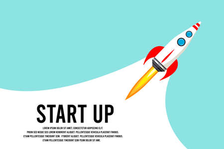 Rocket launch in the sky, space. Space ship. interstellar travels. Business concept. Start up...