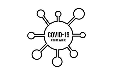 Virus. sign symbol, pathogen. Covid coronavirus infection.のイラスト素材