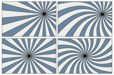 set acid wave rainbow line backgrounds in 1970s 1960s hippie style. carnival wallpaper patterns retro vintage 70s 60s groove. psychedelic poster background collection. vector design illustrationのイラスト素材