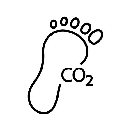 Icon with zero emission symbol concept. greenhouse gas carbon credit design. protect ecological green vector outline. carbon net zero neutral natural. carbon footprint art pictogramのイラスト素材
