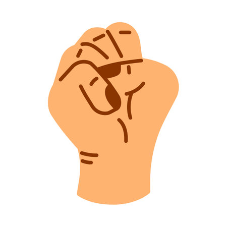 human hand gesture symbol. graphic of fingers showing emotions. finger gesture in flat design. communication expressions using hand sign in trendy style. vector iconのイラスト素材