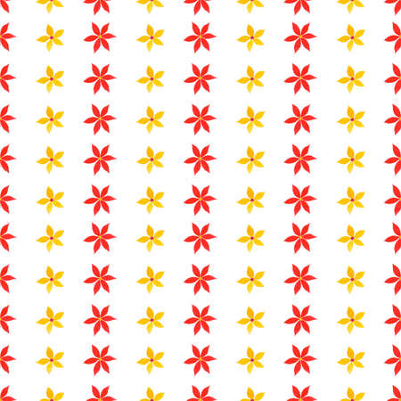 floral pattern watercolor on a white background, flowers pink and yellowの写真素材