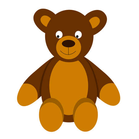 cartoon image of a bear. toy bear.vector isolated on a white backgroundのイラスト素材