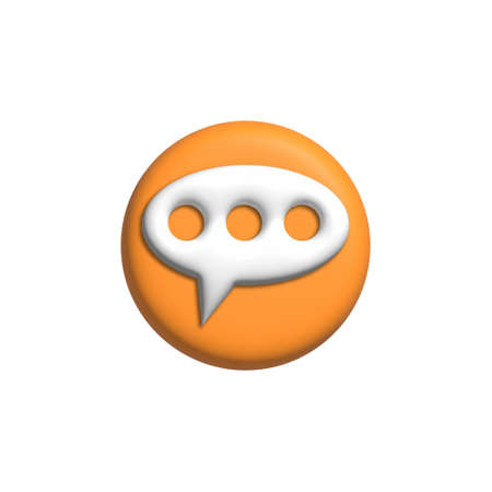 illustration of the dialog icon in the chat 3d render