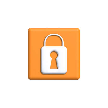 illustration of the padlock icon 3d rendering.の写真素材