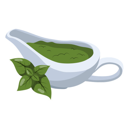 pesto sauce vector isolated on a white background.のイラスト素材