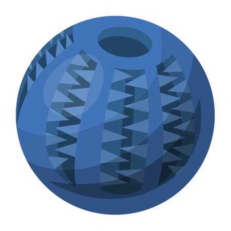 Pet, cat, dog, rubber toy ball for treats, vector illustration on white backgroundのイラスト素材