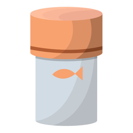 A can of animal feed. Vector illustrationのイラスト素材