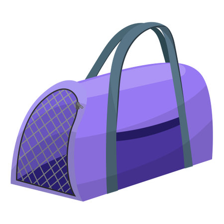 Carrying bag plastic for animals. Vector color isolated illustration in cartoon style.のイラスト素材
