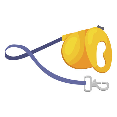 A leash is a tape measure for a dog. An accessory for animals. vector illustration on a white background.のイラスト素材