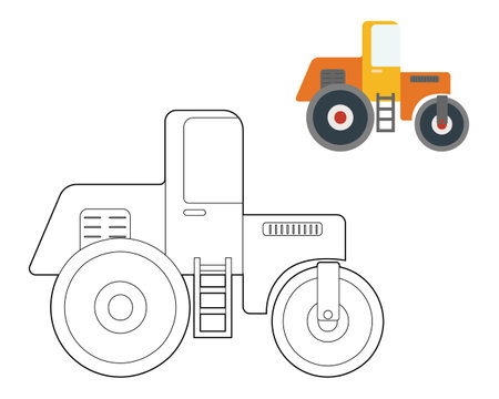 Coloring book for kids, cartoon monsters, aliens. Vector illustration on a white backgroundのイラスト素材