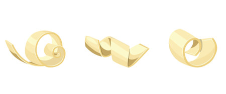 curls of white chocolate. Vector illustrationのイラスト素材