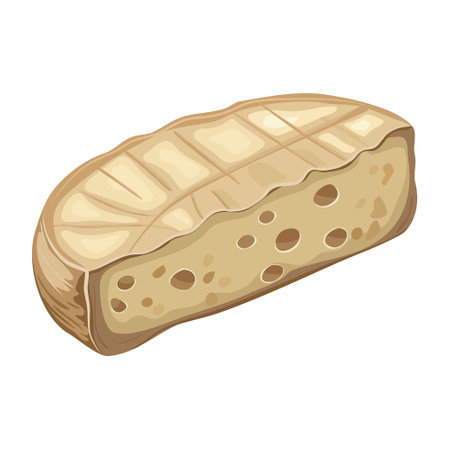 A piece of cheese. Illustration on a white background.のイラスト素材