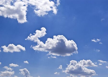 White clouds in a blue sky. Great background