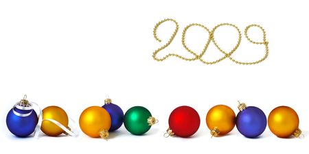 Big collection of holiday spheres isolated on white