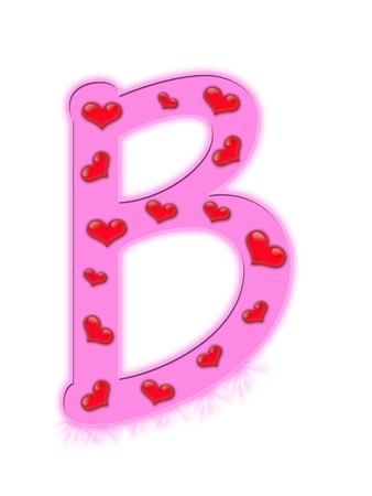 Valentine's day alphabet isolated on a white background - Bの写真素材