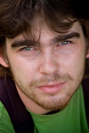 Portrait of a young attractive men close-up