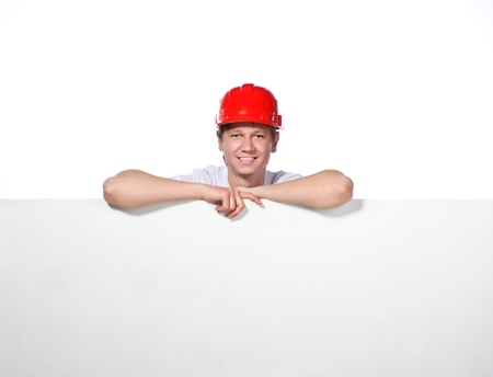 portrait of a builderの写真素材
