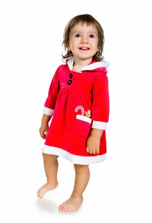 Christmas cute kidの写真素材